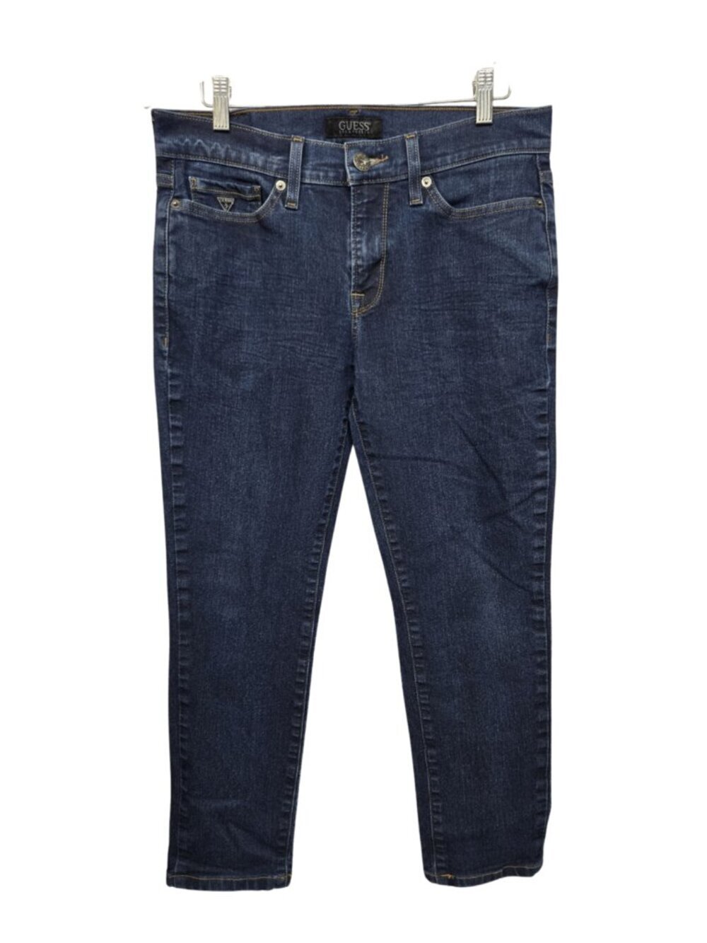 Guess Brit Rocker Slim Tapered Jeans Cropped Ankle Denim Mid Rise 32x26